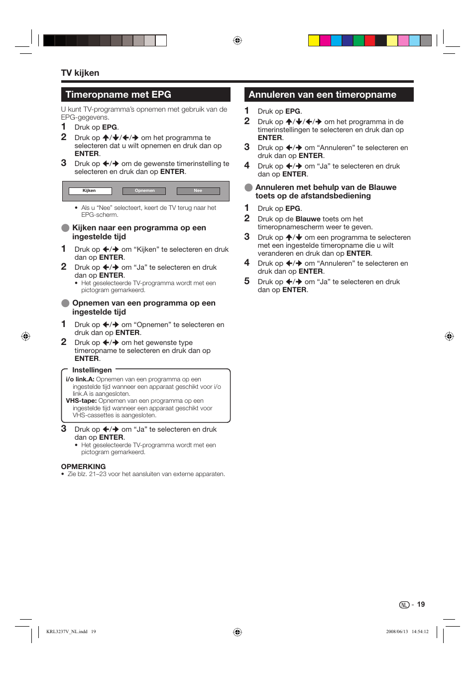 Timeropname met epg, Annuleren van een timeropname | Pioneer KRL-32V User Manual | Page 214 / 340