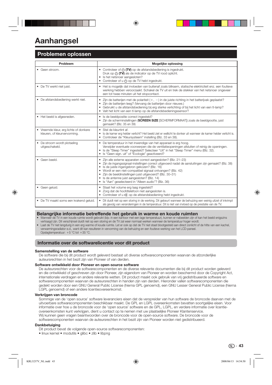 Aanhangsel, Problemen oplossen | Pioneer KRL-32V User Manual | Page 238 / 340
