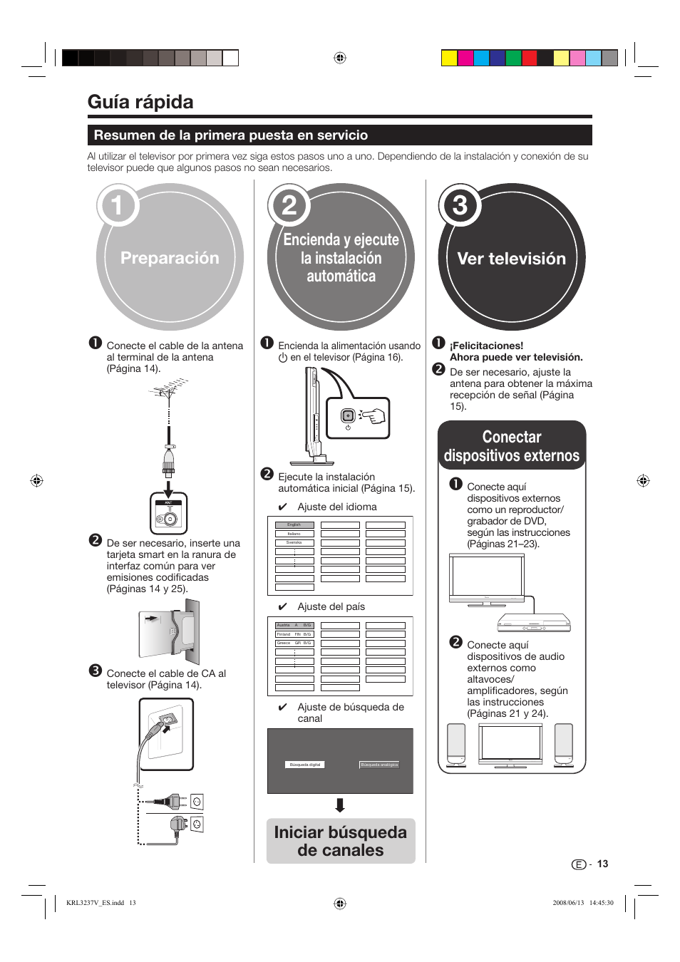 Guía rápida, No p, Iniciar búsqueda de canales | Pioneer KRL-32V User Manual | Page 256 / 340