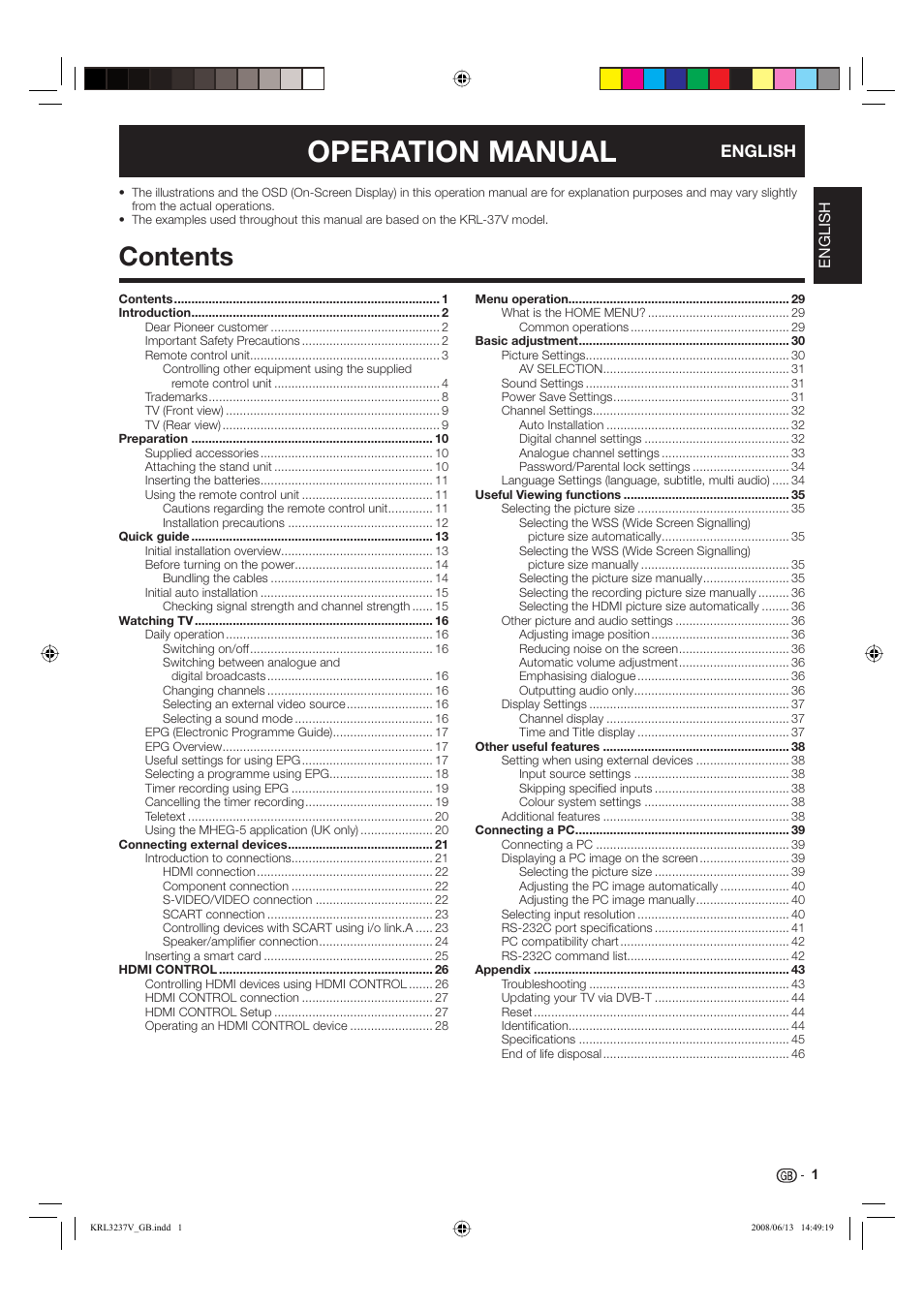 Pioneer KRL-32V User Manual | Page 4 / 340