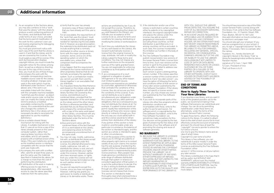 Additional information 08 | Pioneer VSX-S500-S User Manual | Page 54 / 56