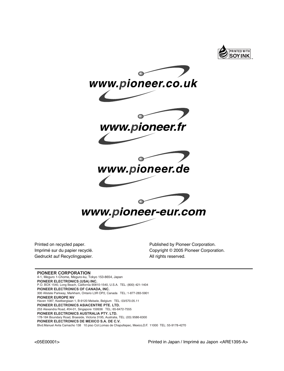 Pioneer PDP-506FDE User Manual | Page 141 / 141