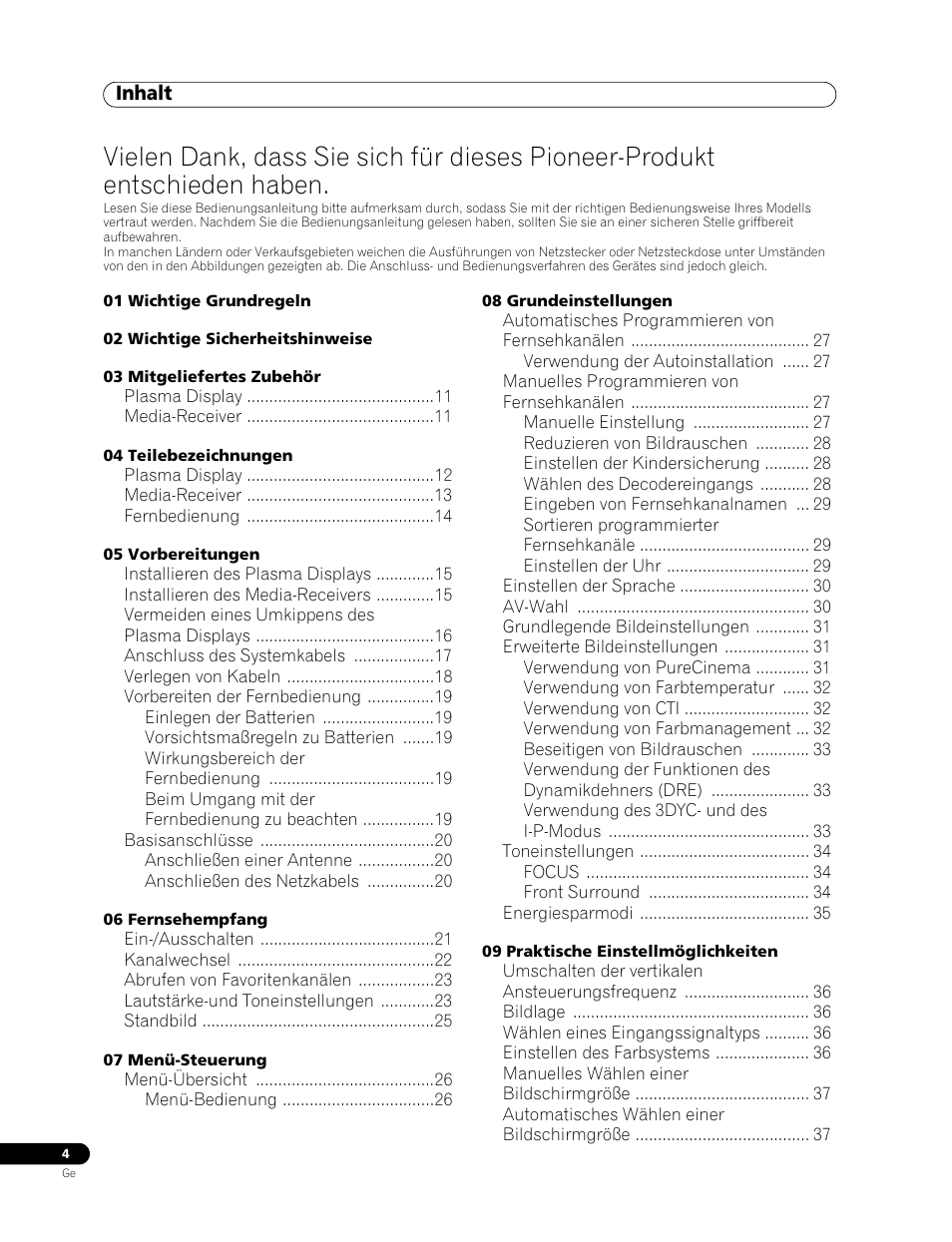 Bedienungsanleitung | Pioneer PDP-506FDE User Manual | Page 96 / 141