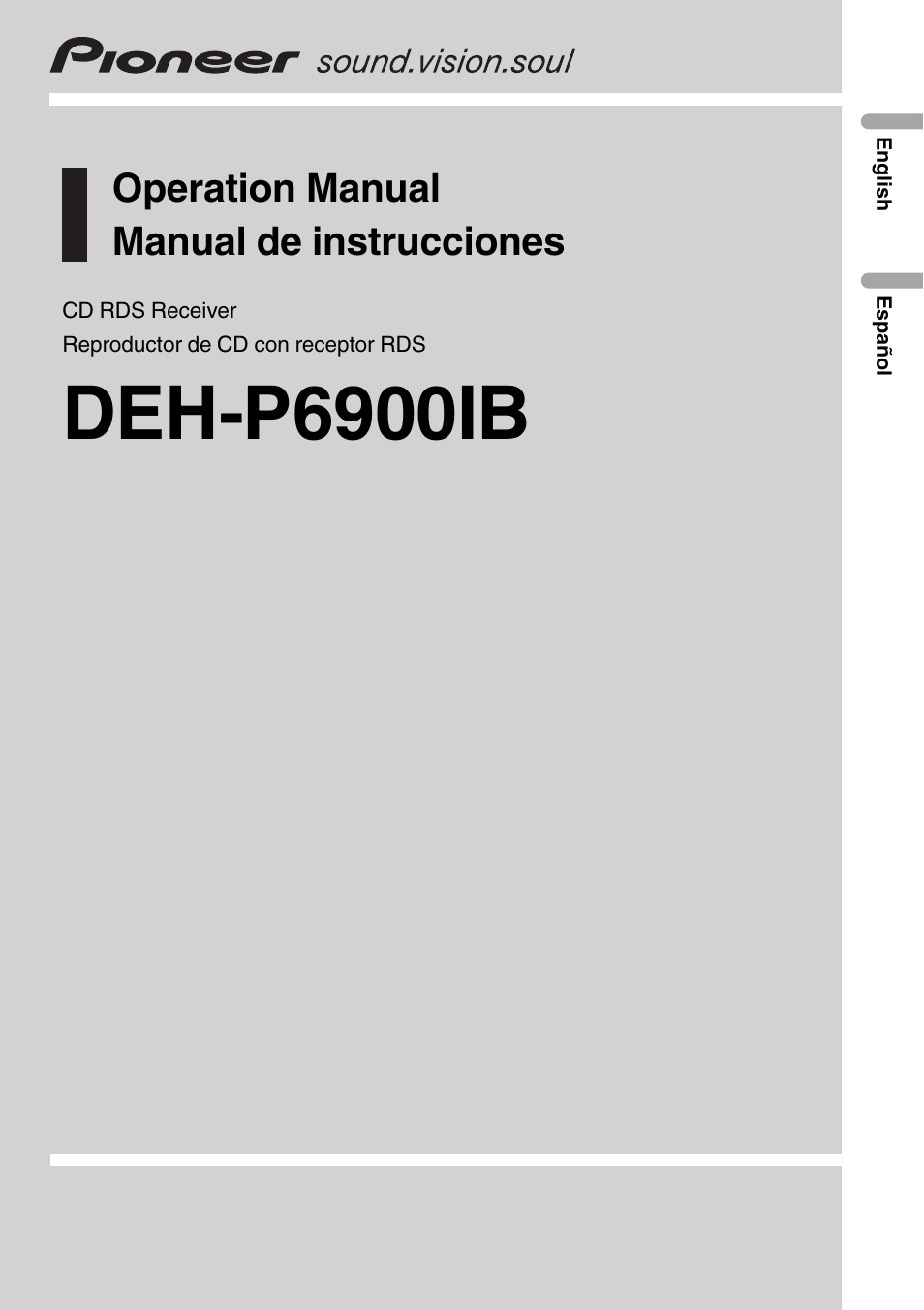 Pioneer DEH-P6900IB User Manual | 126 pages