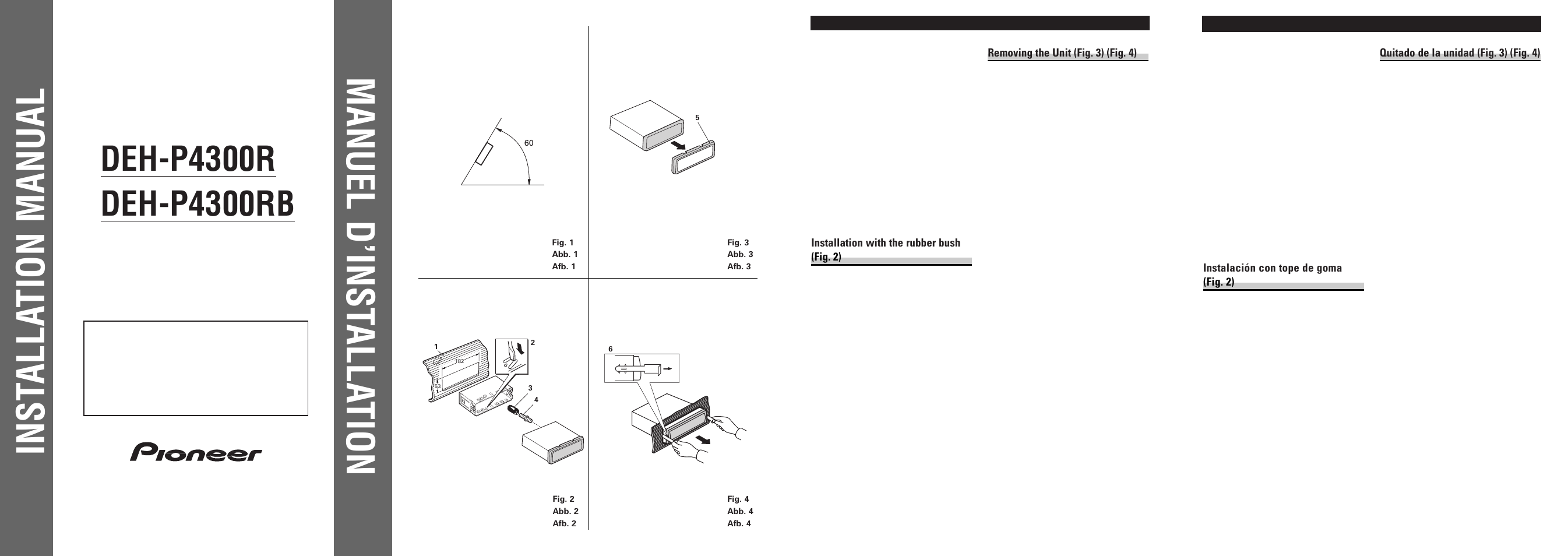 Pioneer DEH-P4300RB User Manual | 6 pages