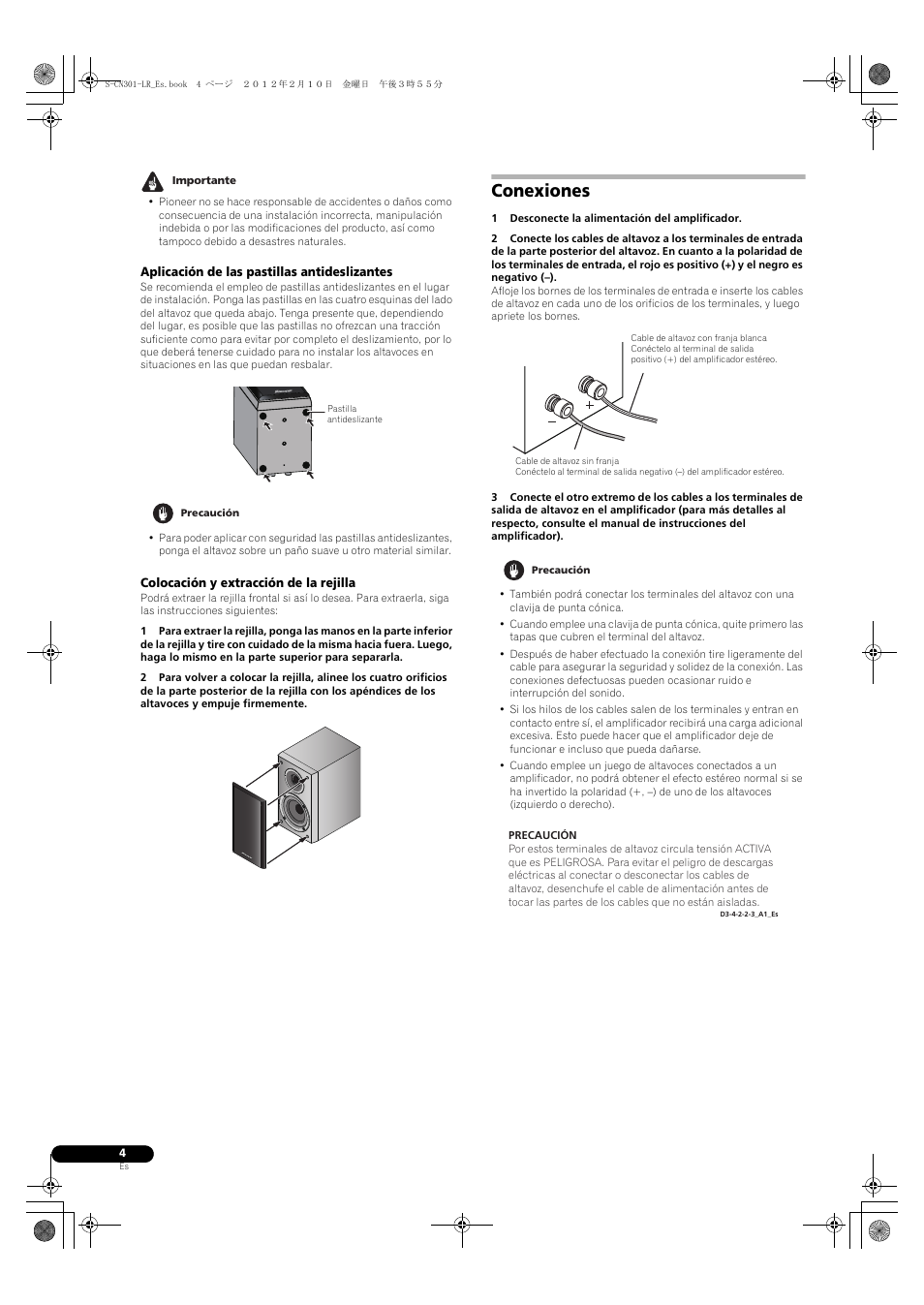 Conexiones | Pioneer S-CN301-LR User Manual | Page 24 / 56