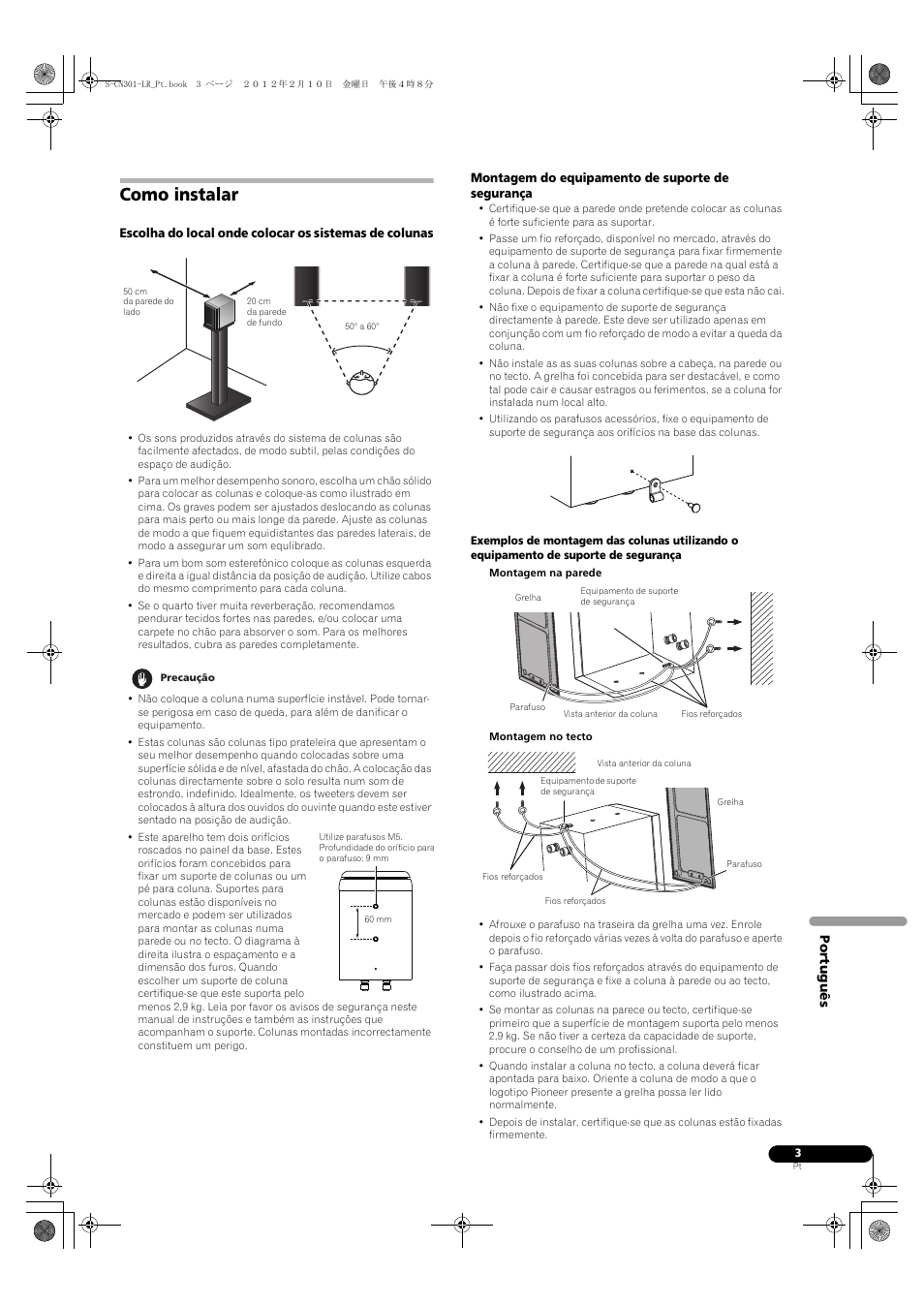Como instalar | Pioneer S-CN301-LR User Manual | Page 27 / 56