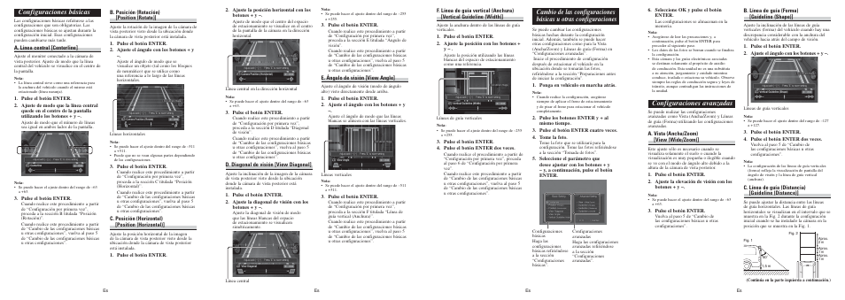 Configuraciones avanzadas, Configuraciones básicas | Pioneer ND-BC20PA User Manual | Page 5 / 6