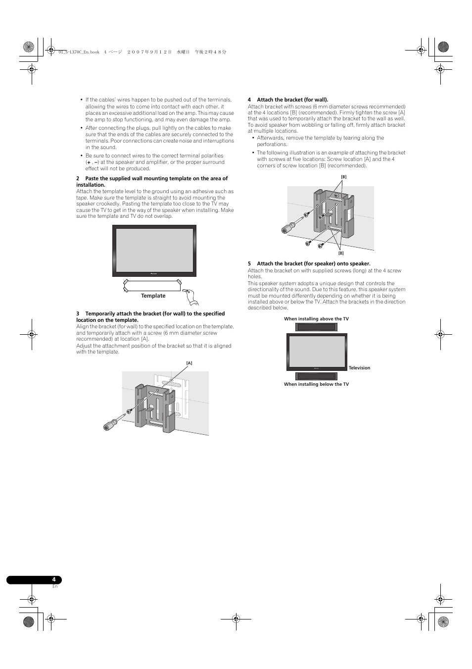 Pioneer S-LX70C User Manual | Page 4 / 74