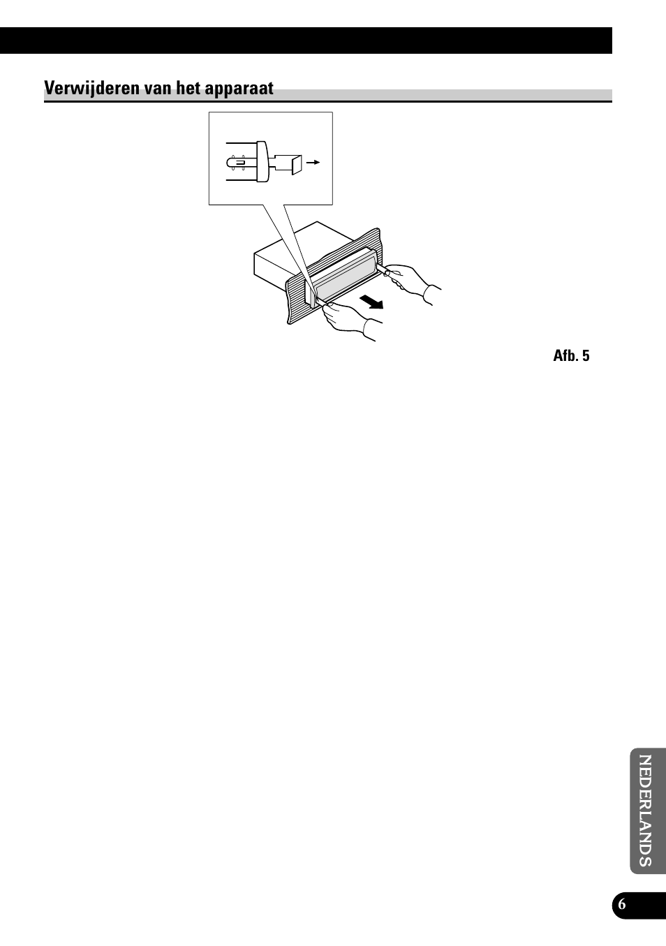 Verwijderen van het apparaat | Pioneer KEH-P1010R User Manual | Page 37 / 40