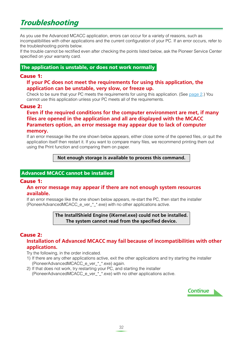 Troubleshooting | Pioneer SC-LX82 User Manual | Page 32 / 36