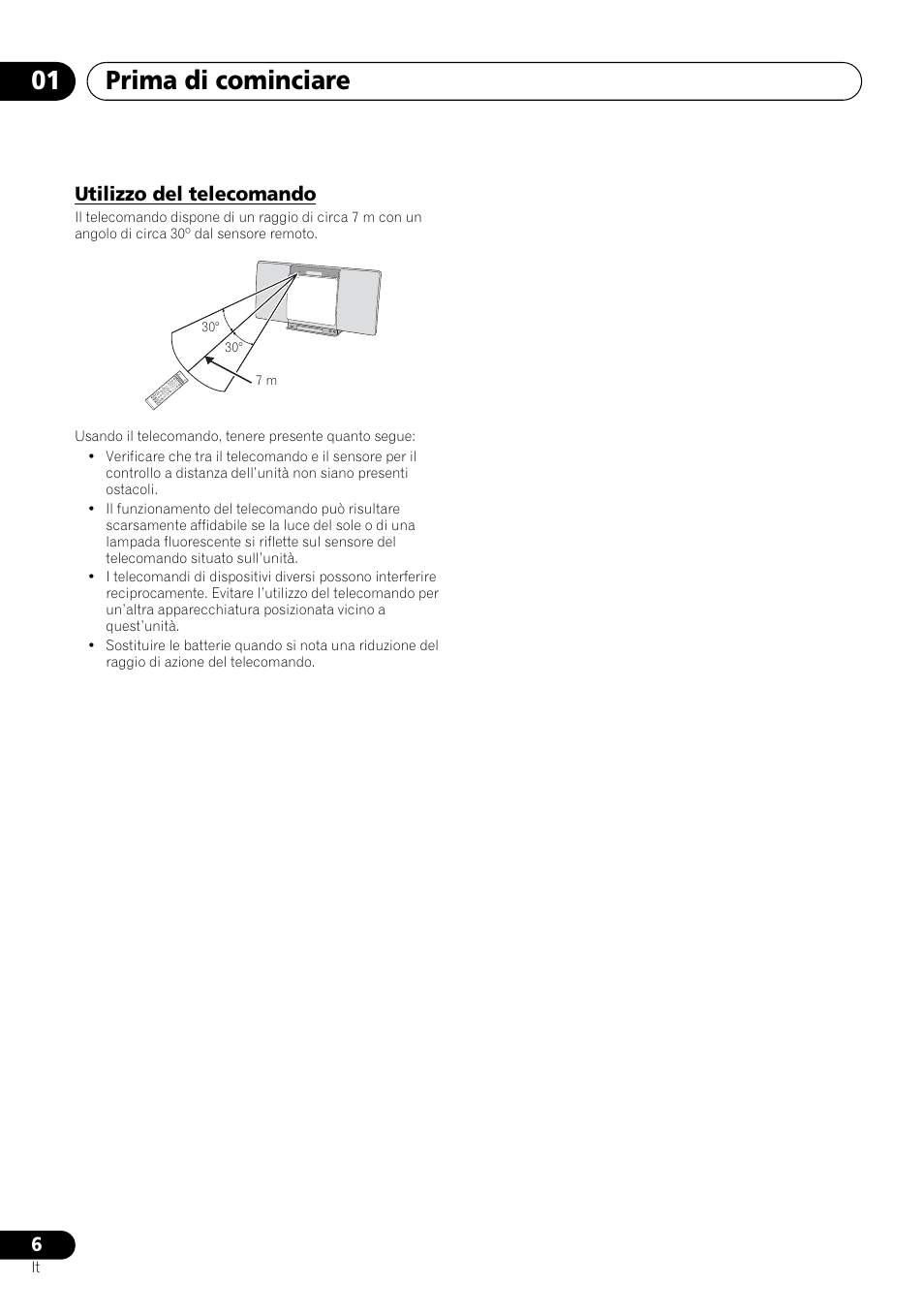 Utilizzo del telecomando, Prima di cominciare 01 | Pioneer X-SMC00 User Manual | Page 114 / 256
