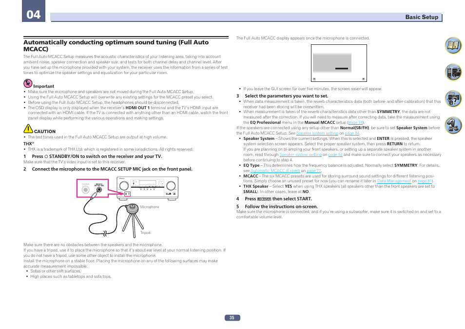 04 basic setup | Pioneer VSX-923-S User Manual | Page 35 / 115