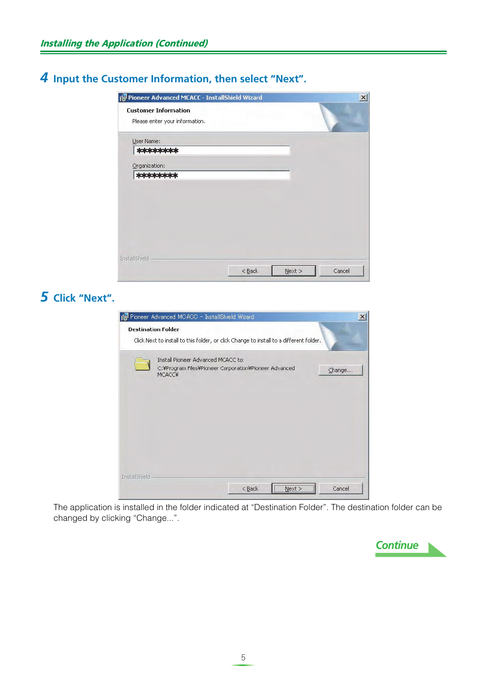 Continue | Pioneer VSX-LX51 User Manual | Page 5 / 37