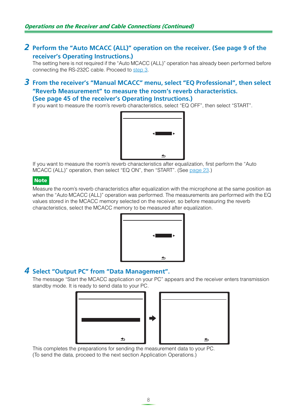 Select “output pc” from “data management | Pioneer VSX-LX51 User Manual | Page 8 / 37