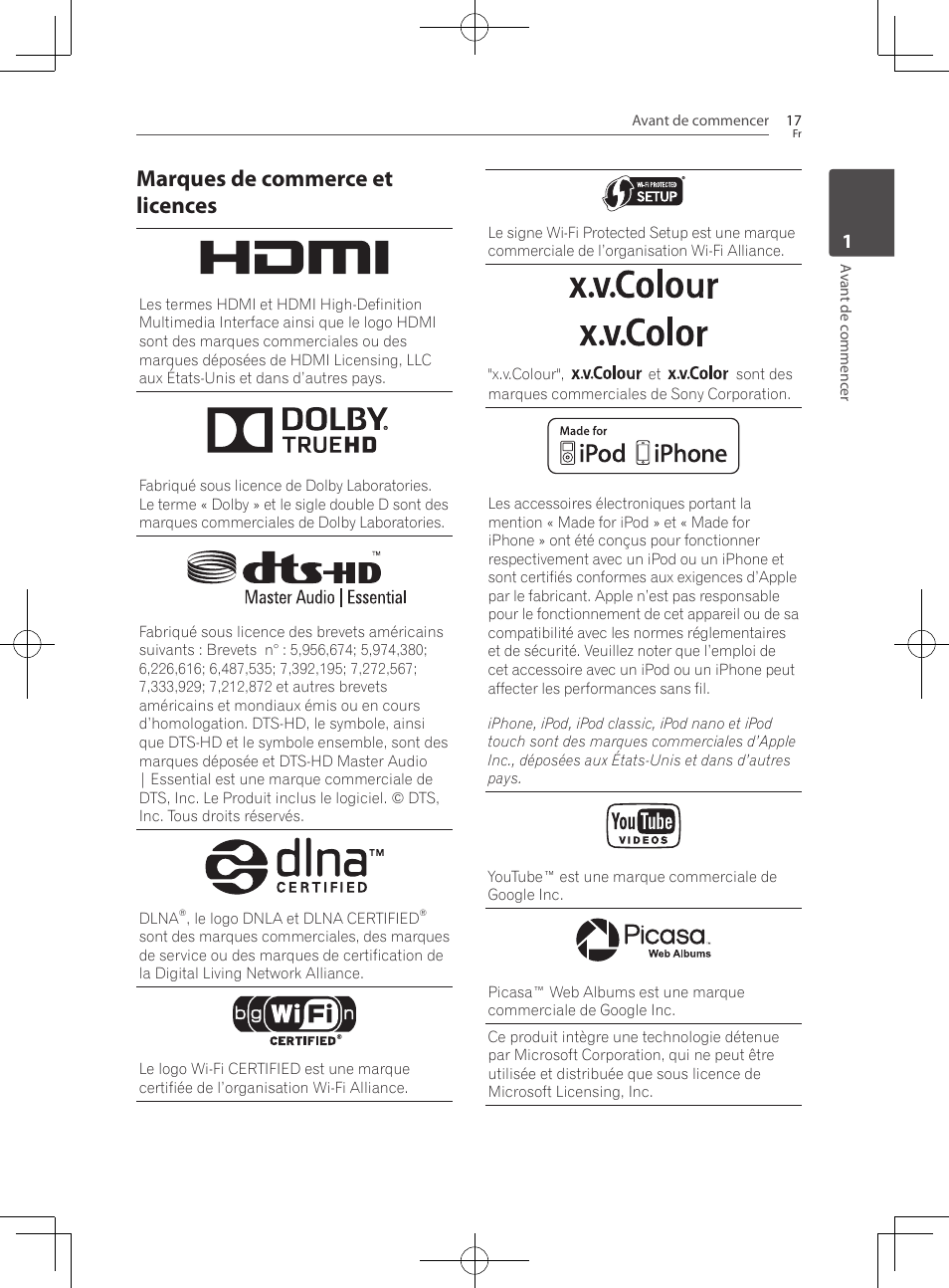 Marques de commerce et licences | Pioneer BCS-727 User Manual | Page 113 / 588