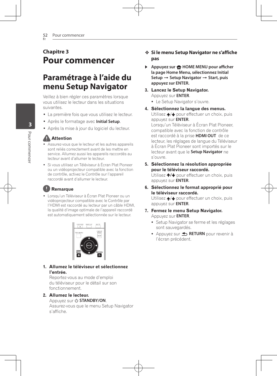 Paramétrage à l’aide du menu setup navigator, Pour commencer | Pioneer BCS-727 User Manual | Page 148 / 588