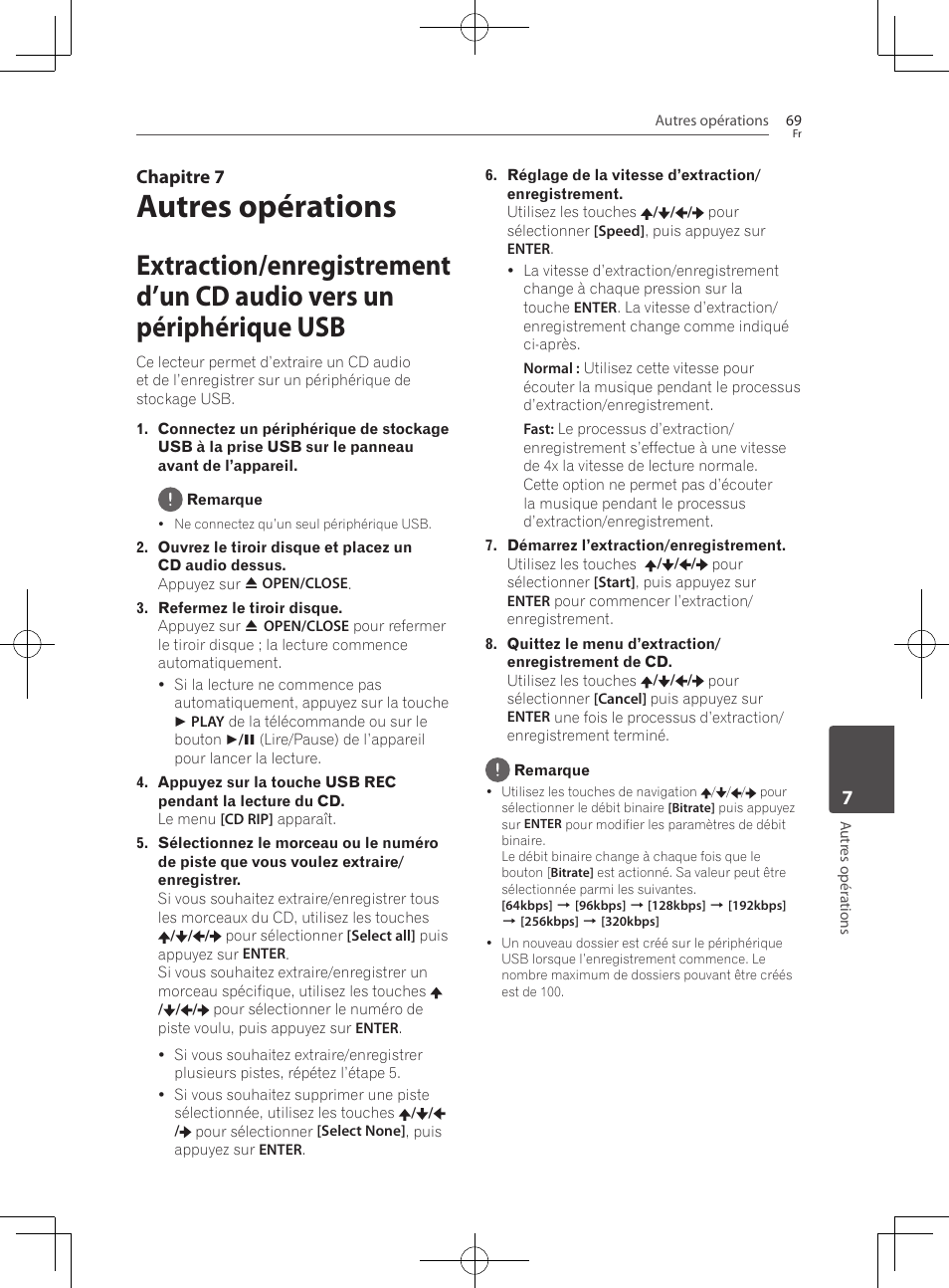 Autres opérations | Pioneer BCS-727 User Manual | Page 165 / 588