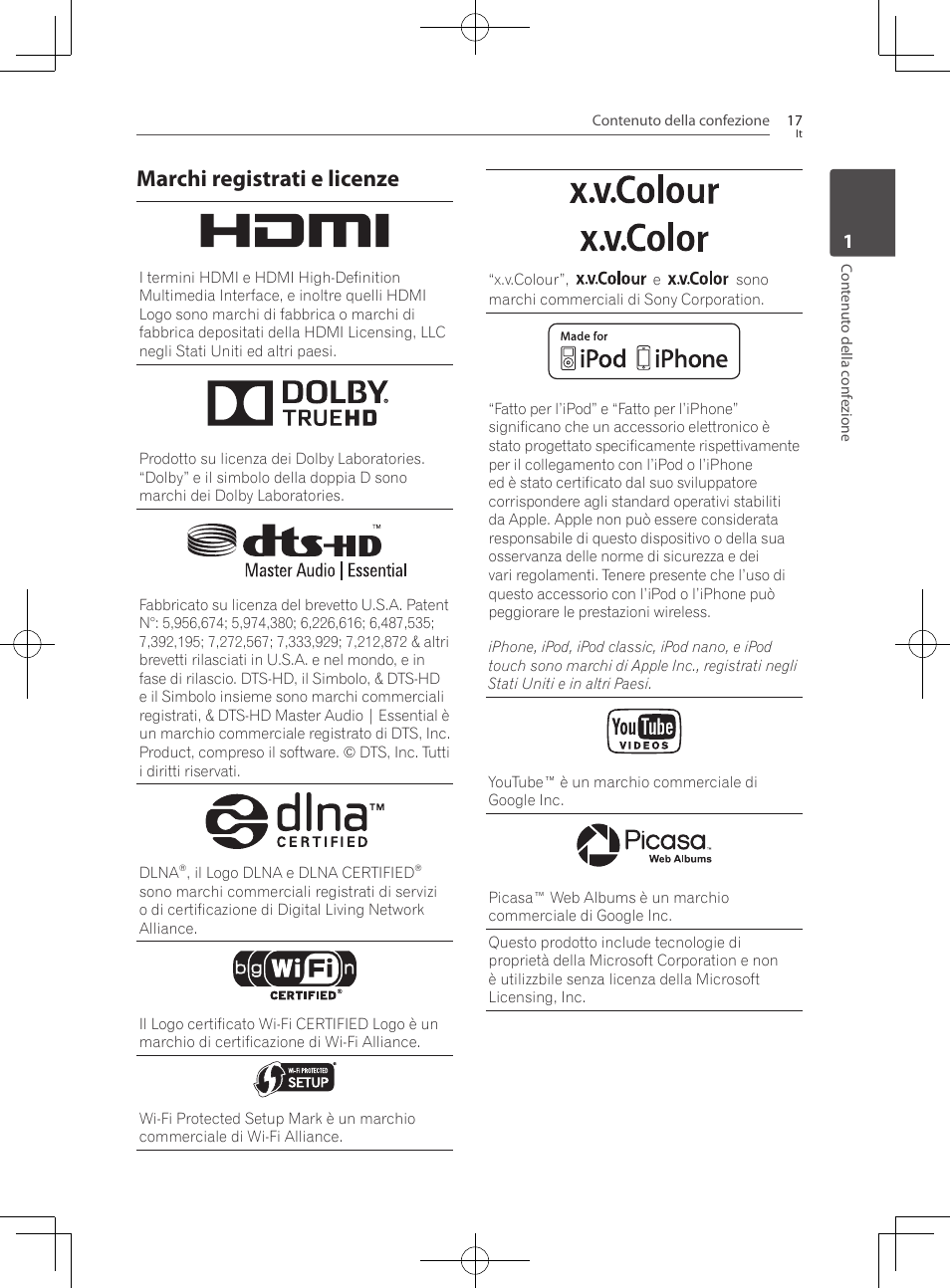 Marchi registrati e licenze | Pioneer BCS-727 User Manual | Page 313 / 588