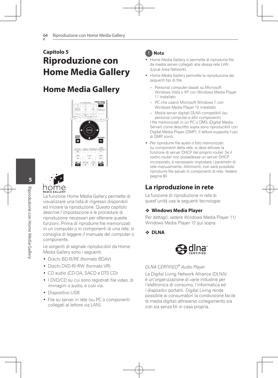 Home media gallery, La riproduzione in rete, Riproduzione con home media gallery | Pioneer BCS-727 User Manual | Page 360 / 588