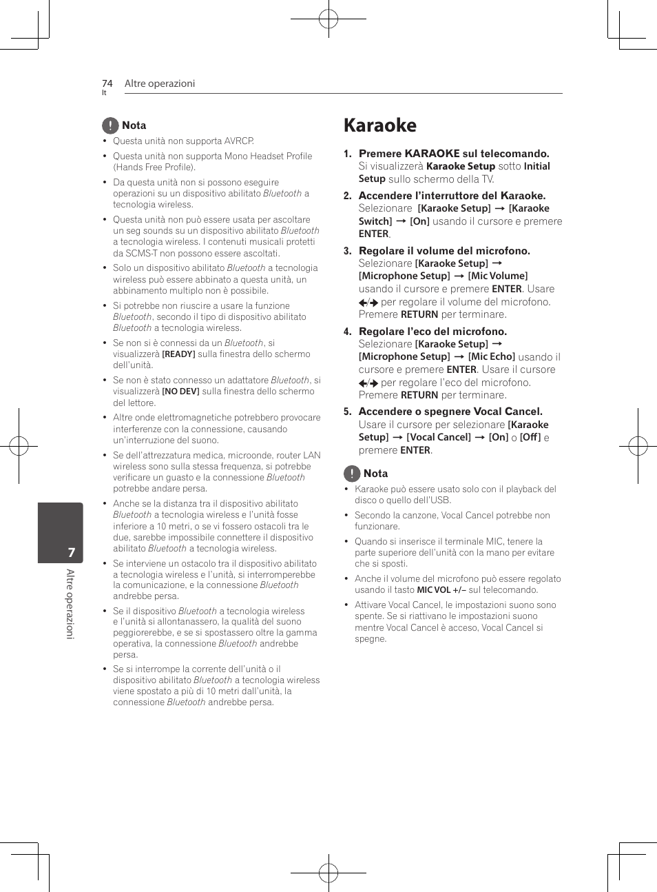 74 karaoke, Karaoke | Pioneer BCS-727 User Manual | Page 370 / 588