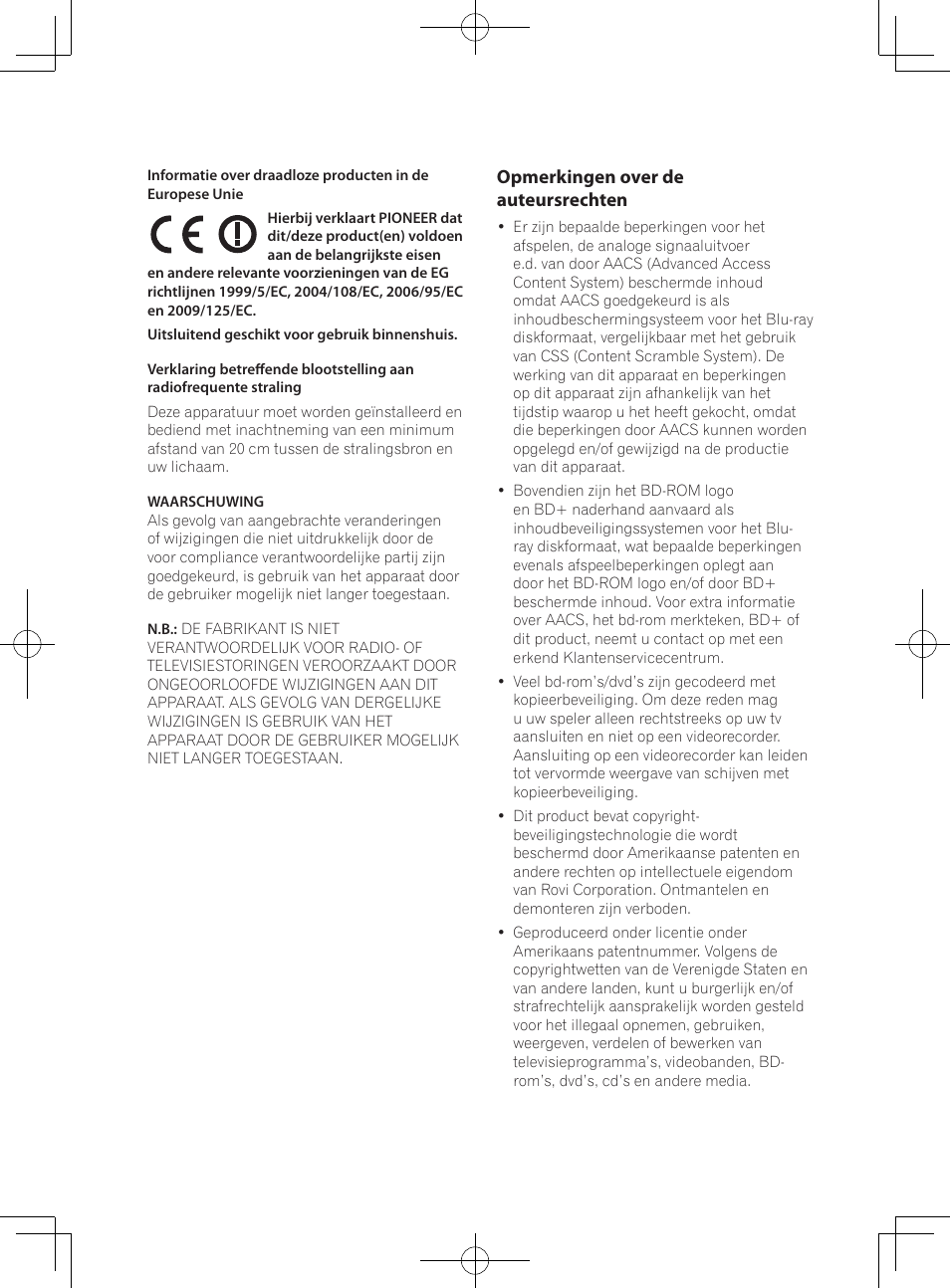 Opmerkingen over de auteursrechten | Pioneer BCS-727 User Manual | Page 396 / 588