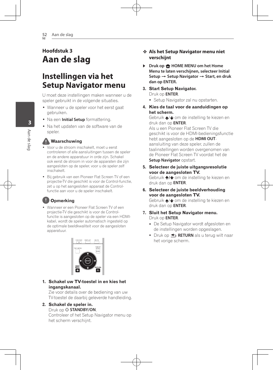 Aan de slag, Instellingen via het setup navigator menu | Pioneer BCS-727 User Manual | Page 444 / 588