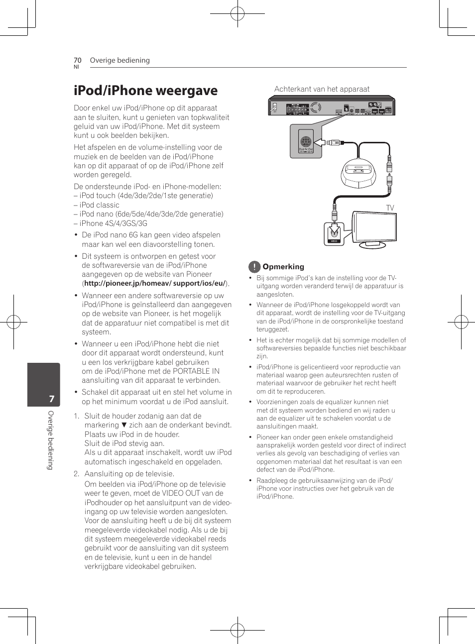 Ipod/iphone weergave, Aansluiten van uw tv | Pioneer BCS-727 User Manual | Page 462 / 588