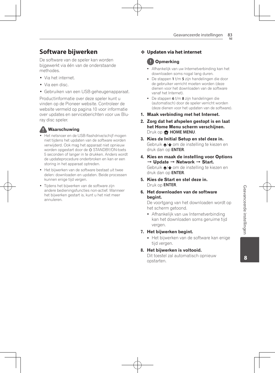 Software bijwerken | Pioneer BCS-727 User Manual | Page 475 / 588