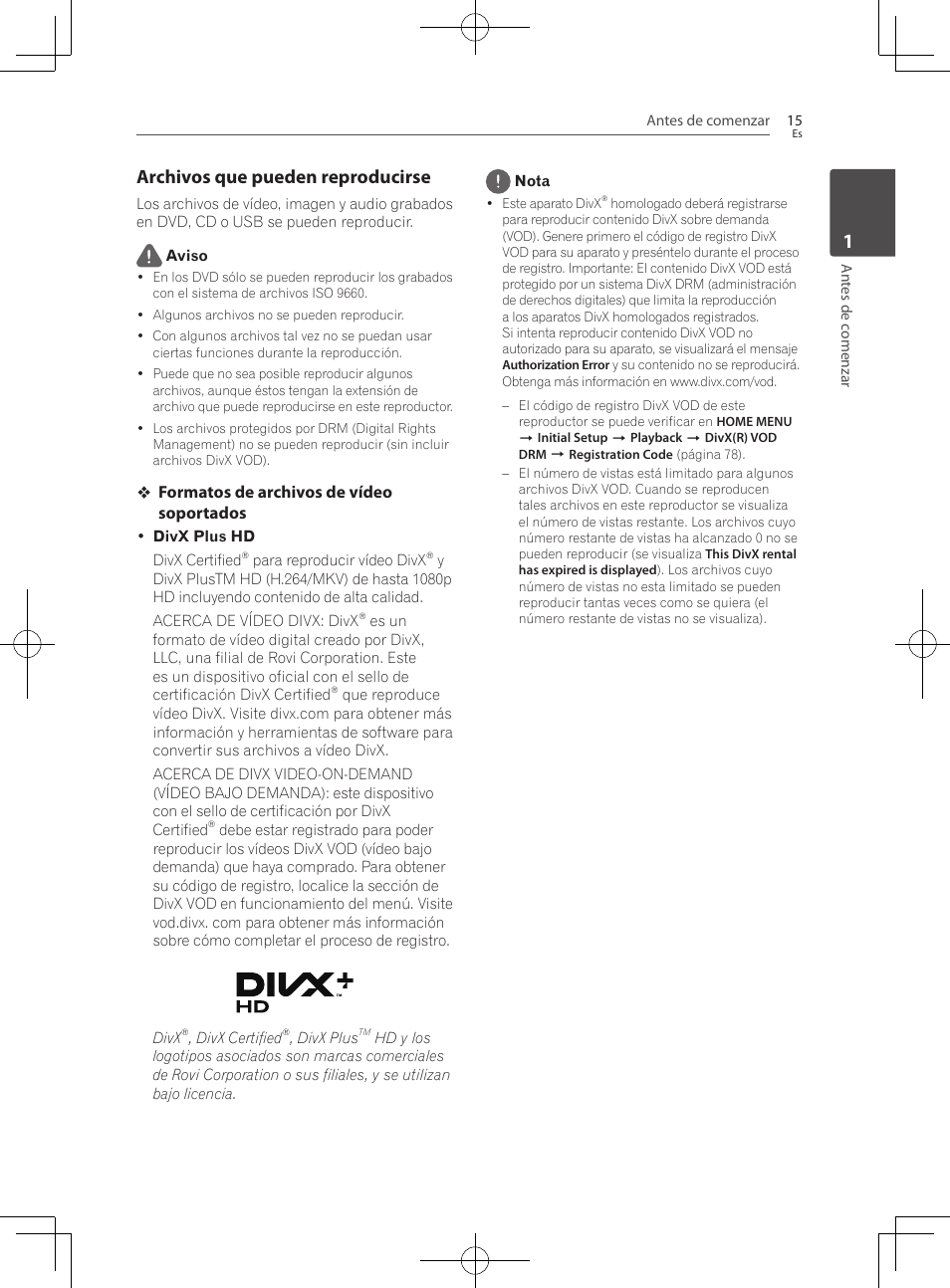 Archivos que pueden reproducirse, Formatos de archivos de vídeo soportados | Pioneer BCS-727 User Manual | Page 503 / 588