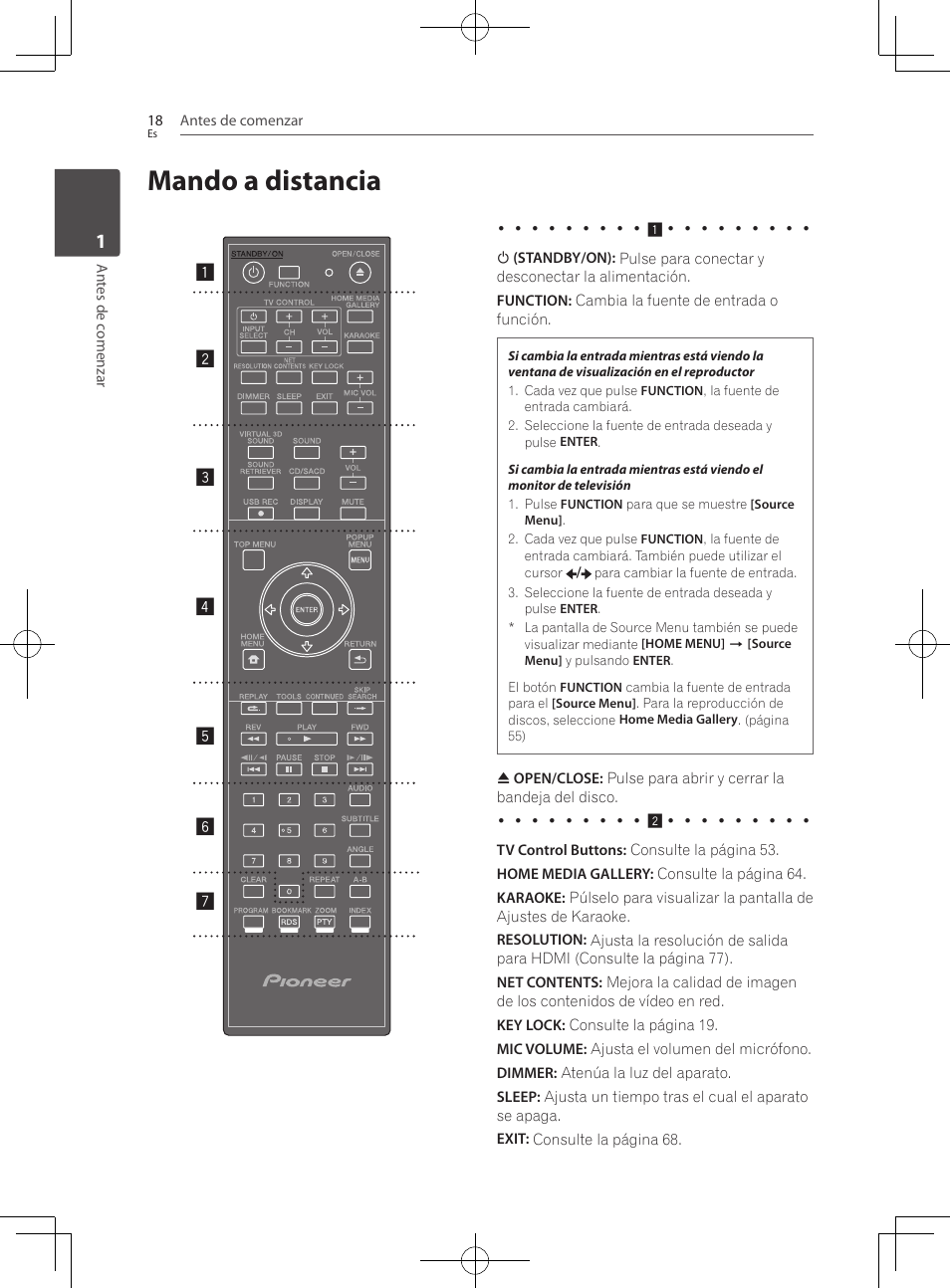 Mando a distancia | Pioneer BCS-727 User Manual | Page 506 / 588