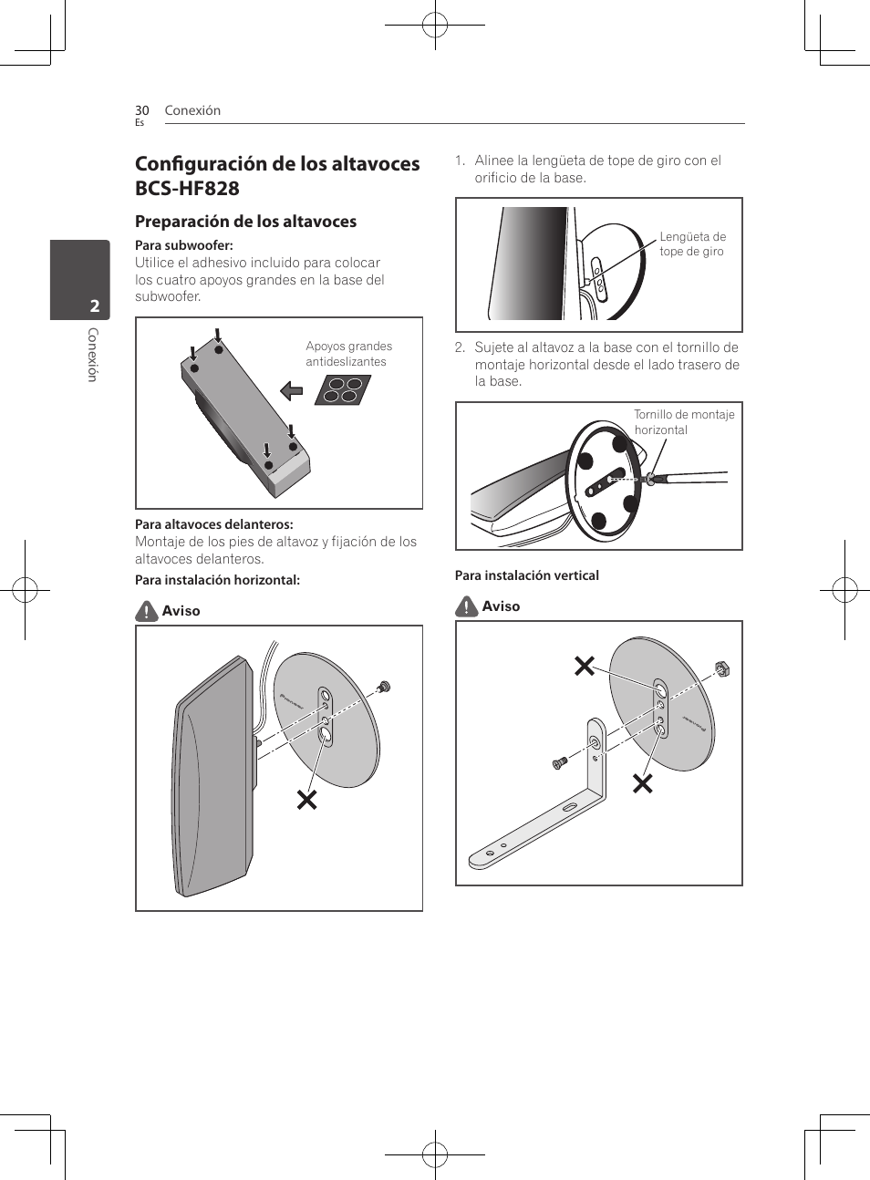 Configuración de los altavoces bcs-hf828 | Pioneer BCS-727 User Manual | Page 518 / 588