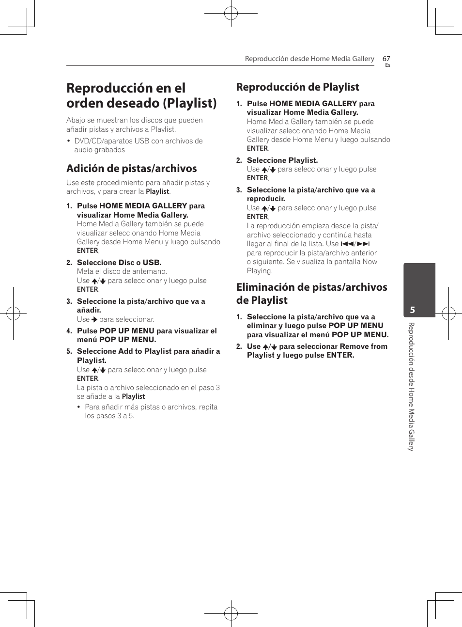 Reproducción en el orden deseado (playlist), Adición de pistas/archivos, Reproducción de playlist | Eliminación de pistas/archivos de playlist | Pioneer BCS-727 User Manual | Page 555 / 588