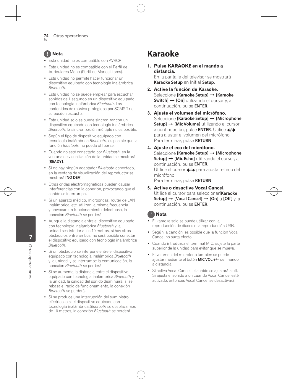 74 karaoke, Karaoke | Pioneer BCS-727 User Manual | Page 562 / 588