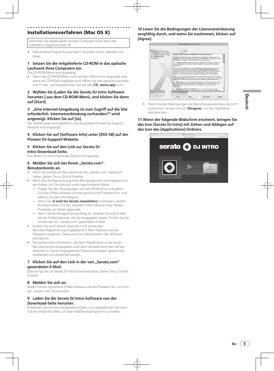 Installationsverfahren (mac os x) | Pioneer DDJ-SB-S User Manual | Page 33 / 68