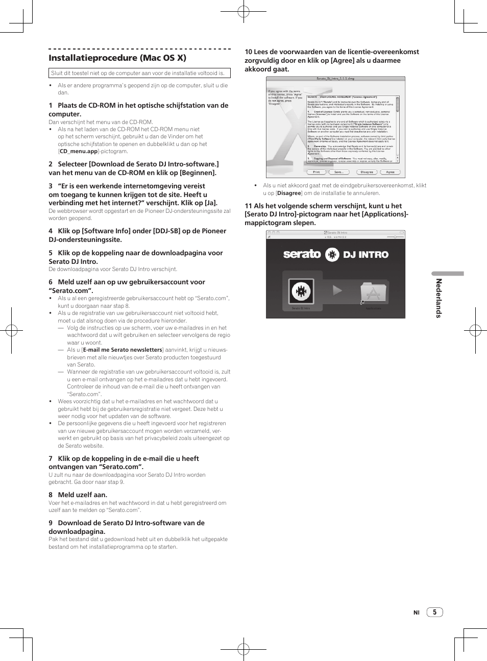 Installatieprocedure (mac os x) | Pioneer DDJ-SB-S User Manual | Page 57 / 68