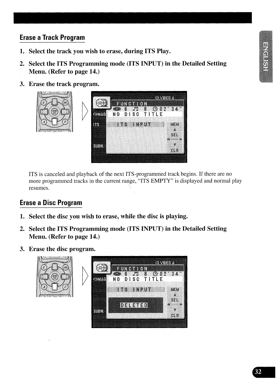 Erase a track program, Erase a disc program | Pioneer AVM-P7000R User Manual | Page 33 / 124