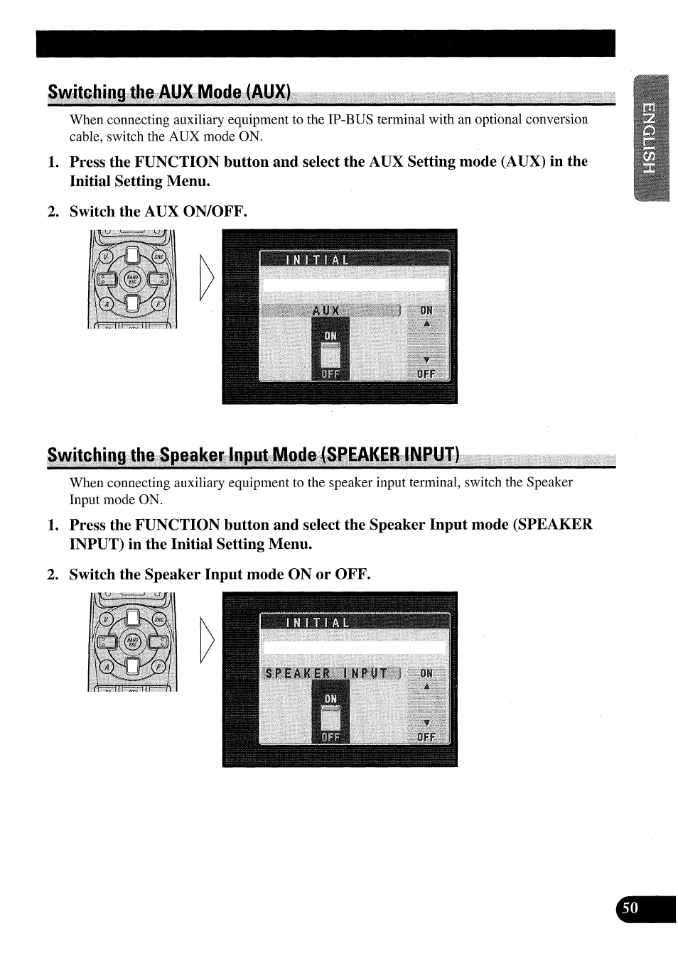 Switching the speaker input mode (speaker input) | Pioneer AVM-P7000R User Manual | Page 51 / 124