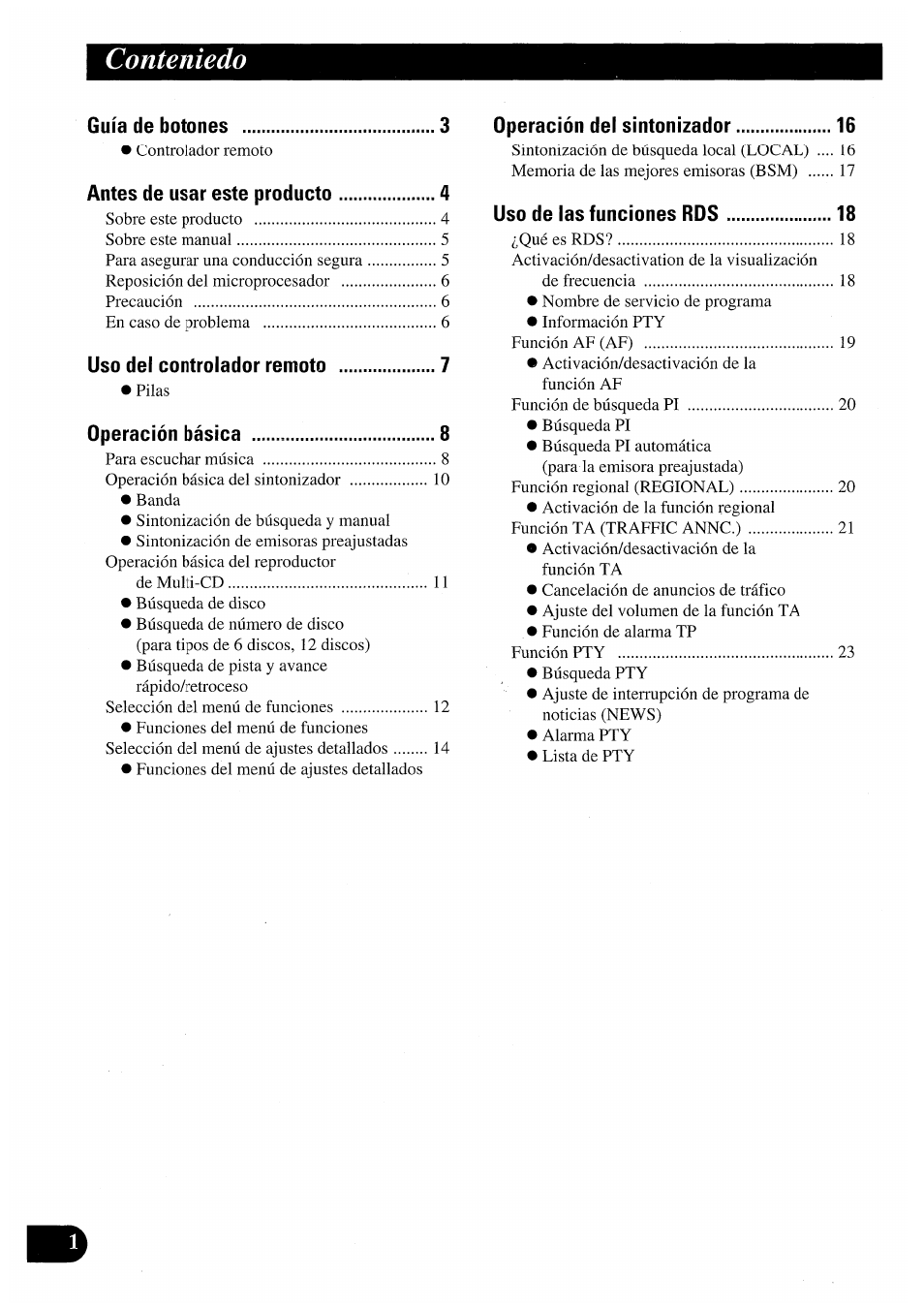 Conteniedo | Pioneer AVM-P7000R User Manual | Page 62 / 124