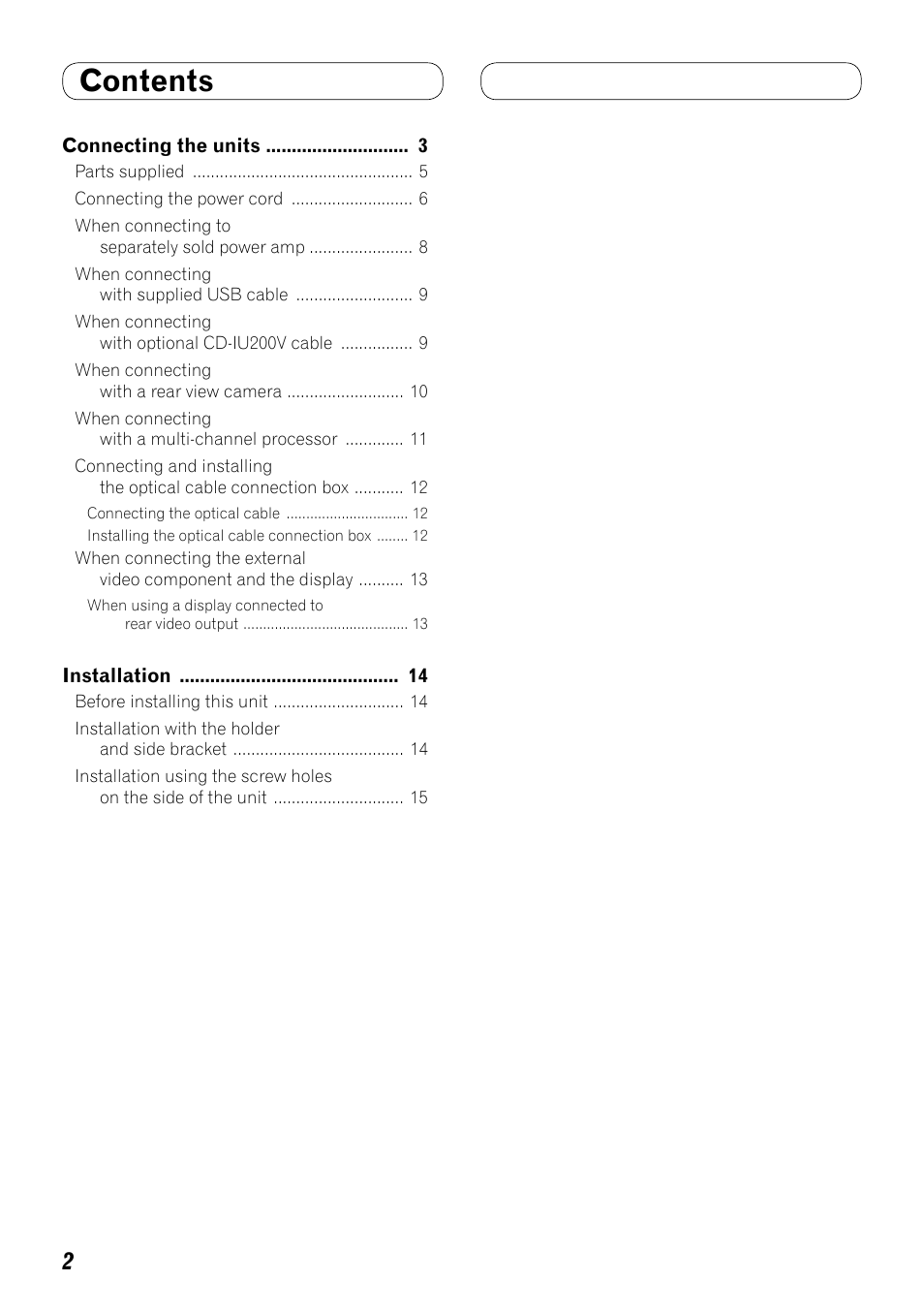 Pioneer AVH-P4100DVD User Manual | Page 2 / 86