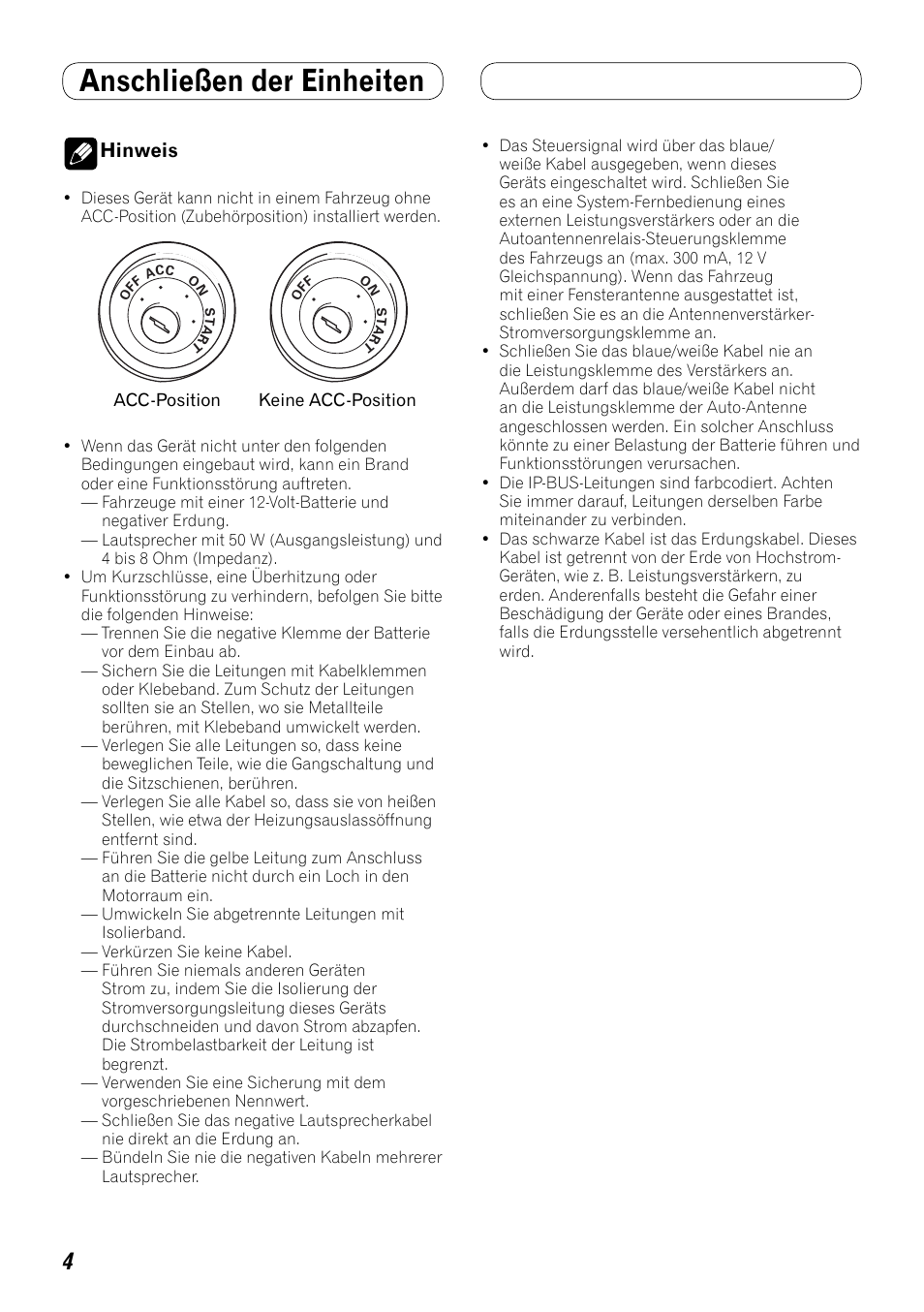 Anschließen der einheiten | Pioneer AVH-P4100DVD User Manual | Page 32 / 86