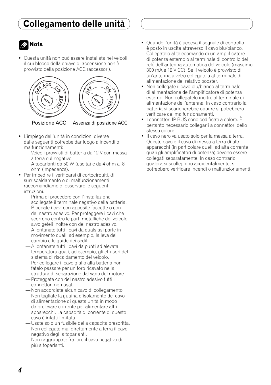 Collegamento delle unità | Pioneer AVH-P4100DVD User Manual | Page 60 / 86