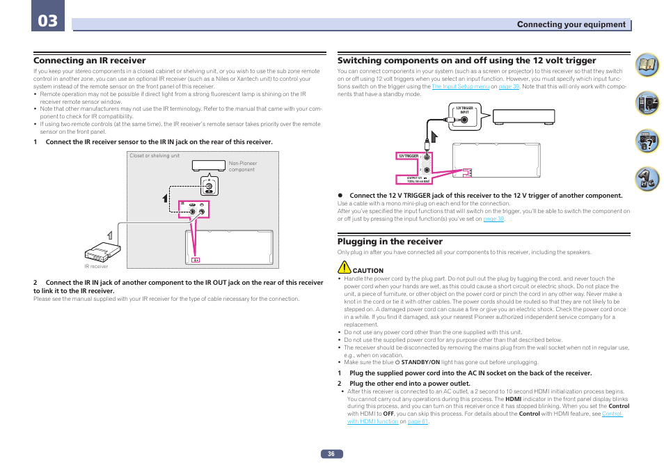 Out in ir | Pioneer SC-2023-S User Manual | Page 36 / 121