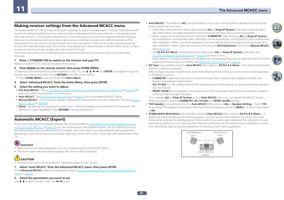 11 the advanced mcacc menu | Pioneer SC-2023-S User Manual | Page 81 / 121