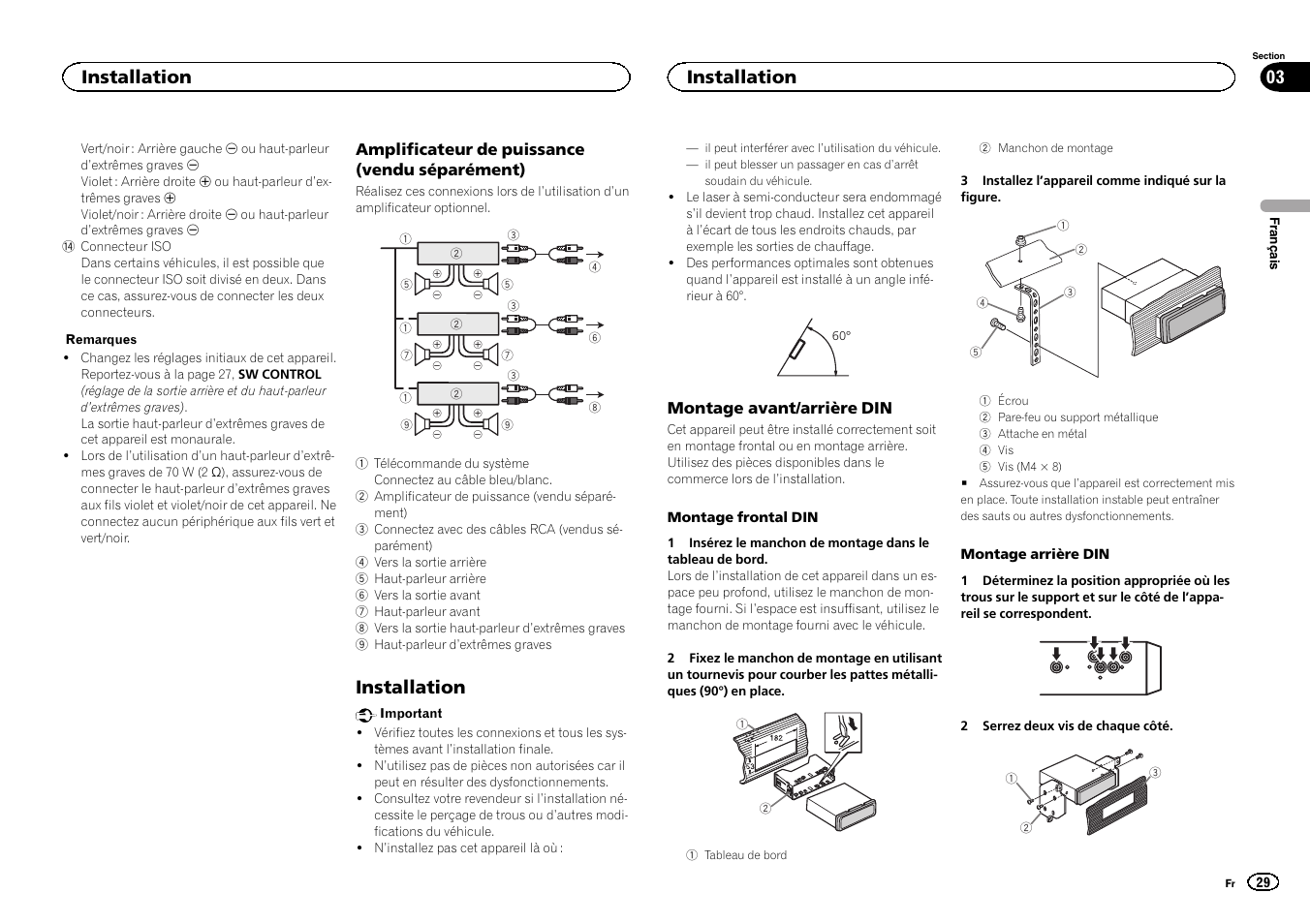 Installation, Installation 03 | Pioneer DEH-6300SD User Manual | Page 29 / 136