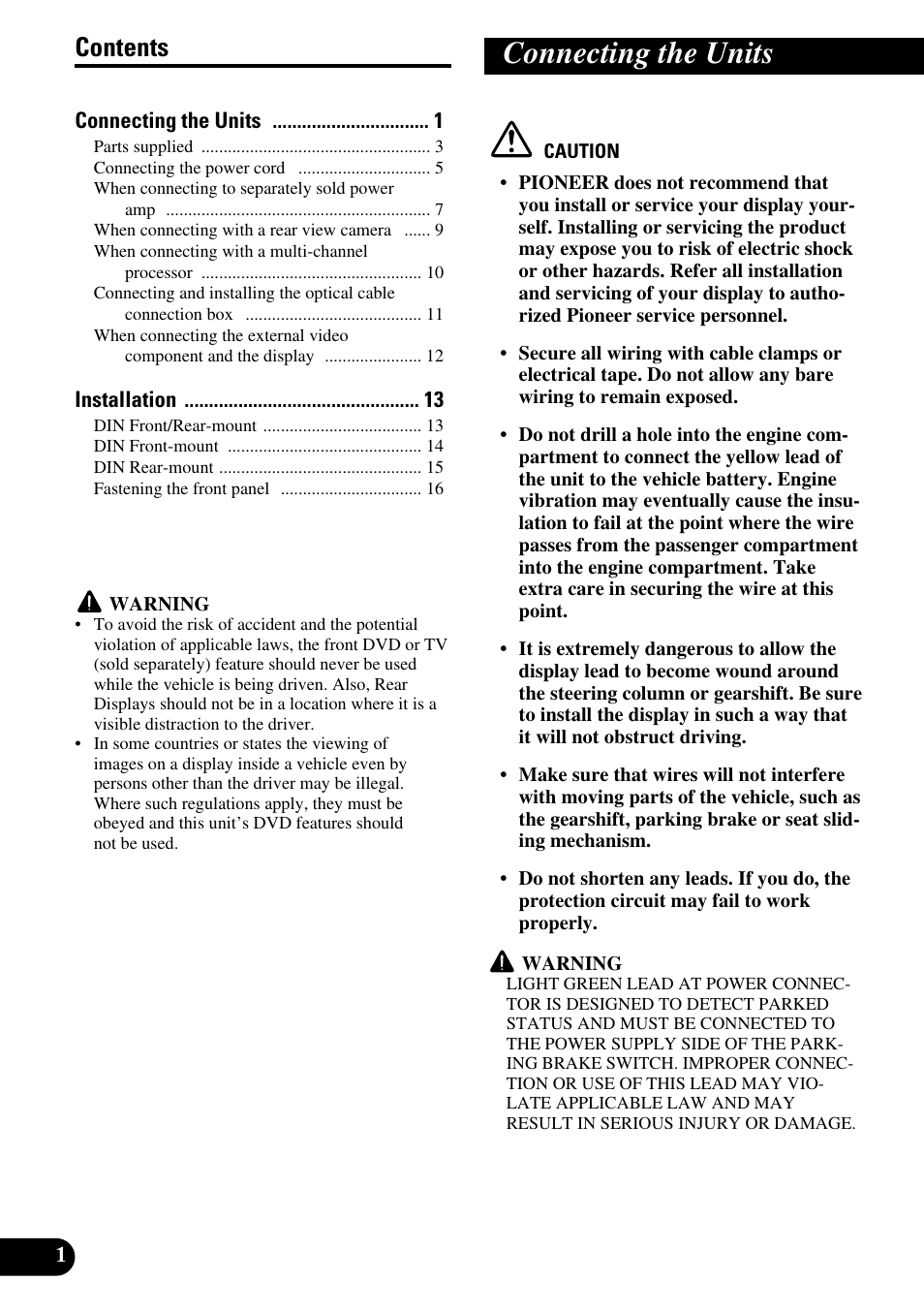Pioneer AVH-P5000DVD User Manual | Page 2 / 98