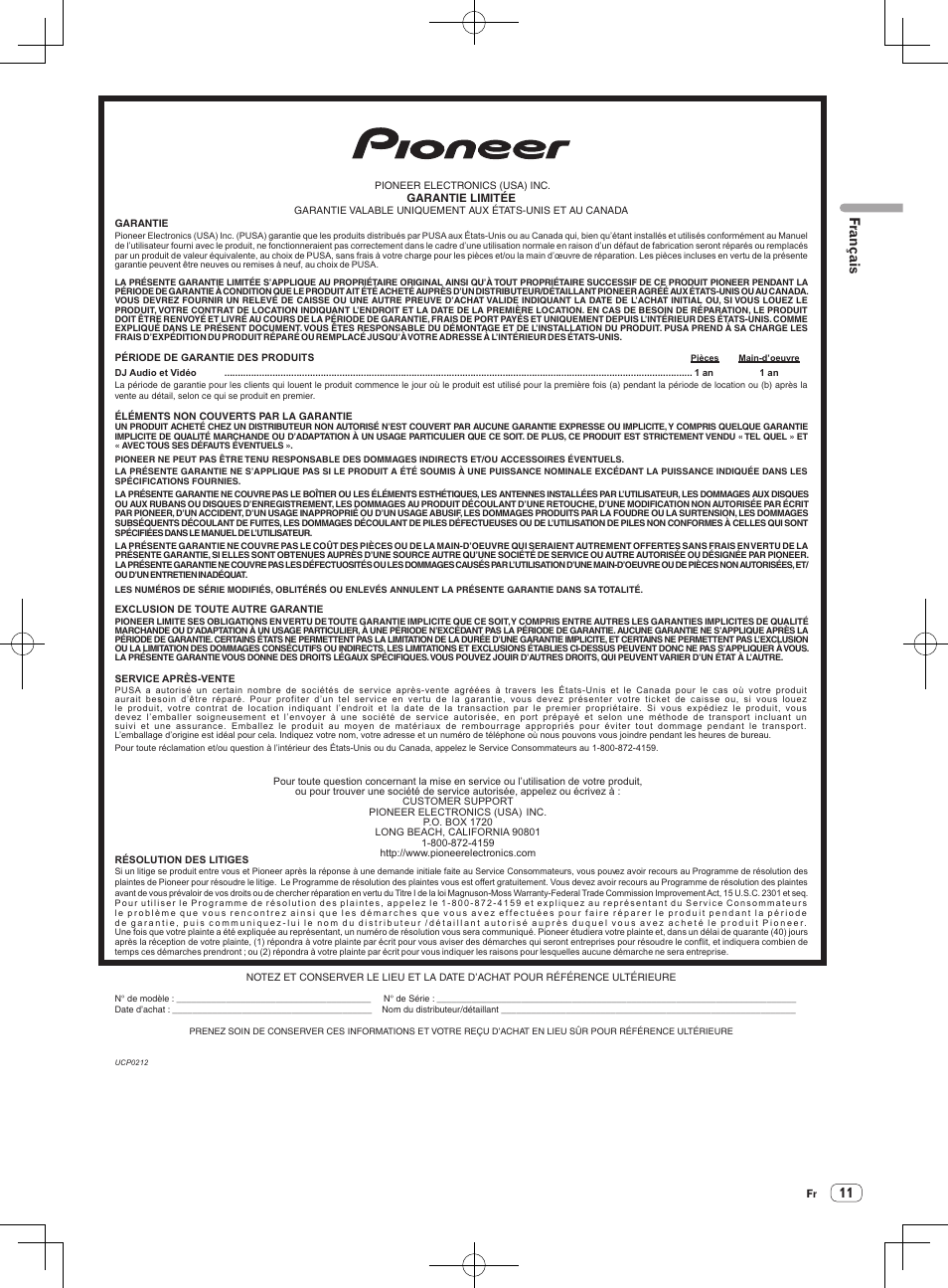 11 français | Pioneer DDJ-WeGO2 User Manual | Page 23 / 56