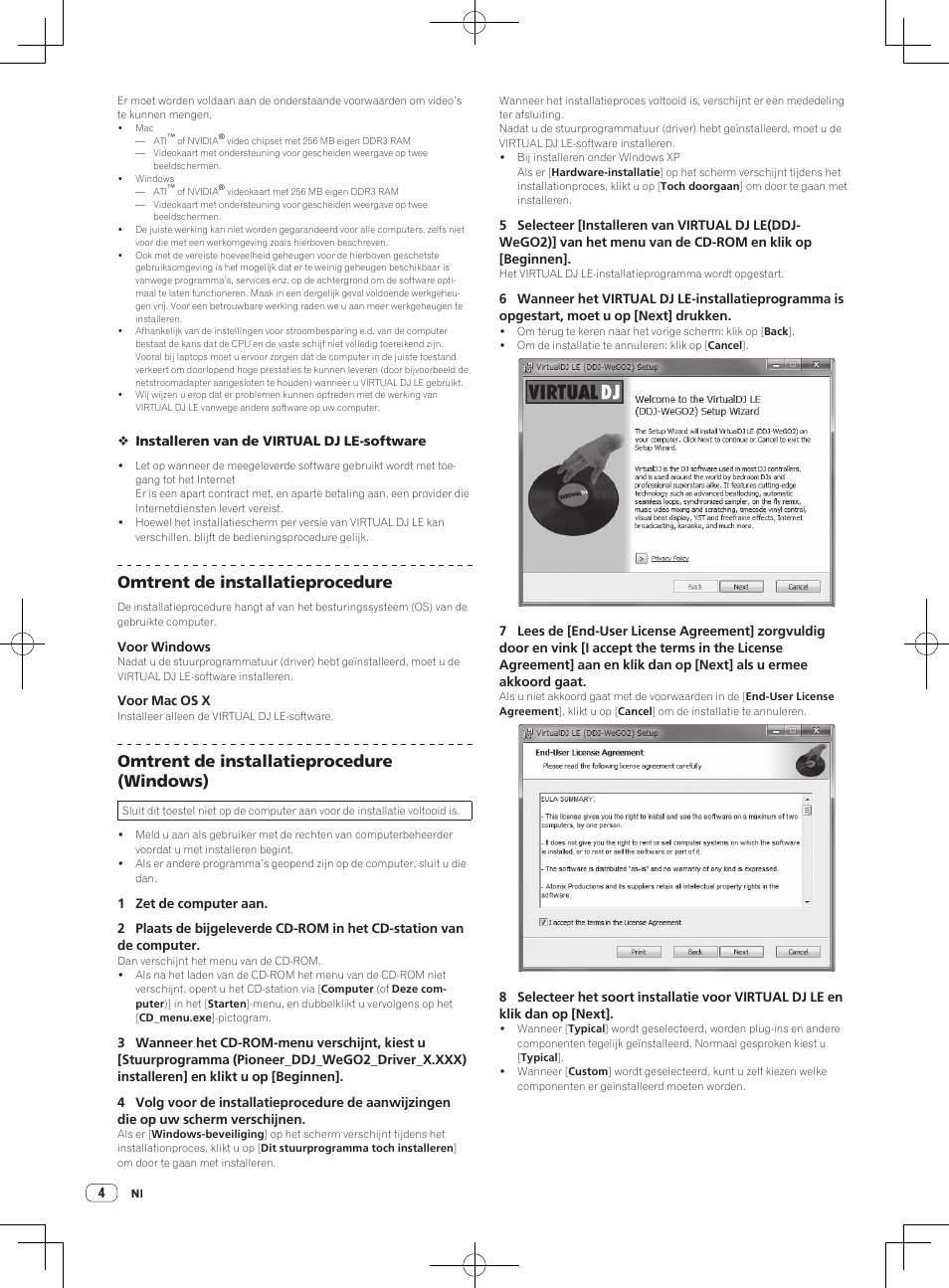 Omtrent de installatieprocedure, Omtrent de installatieprocedure (windows) | Pioneer DDJ-WeGO2 User Manual | Page 46 / 56