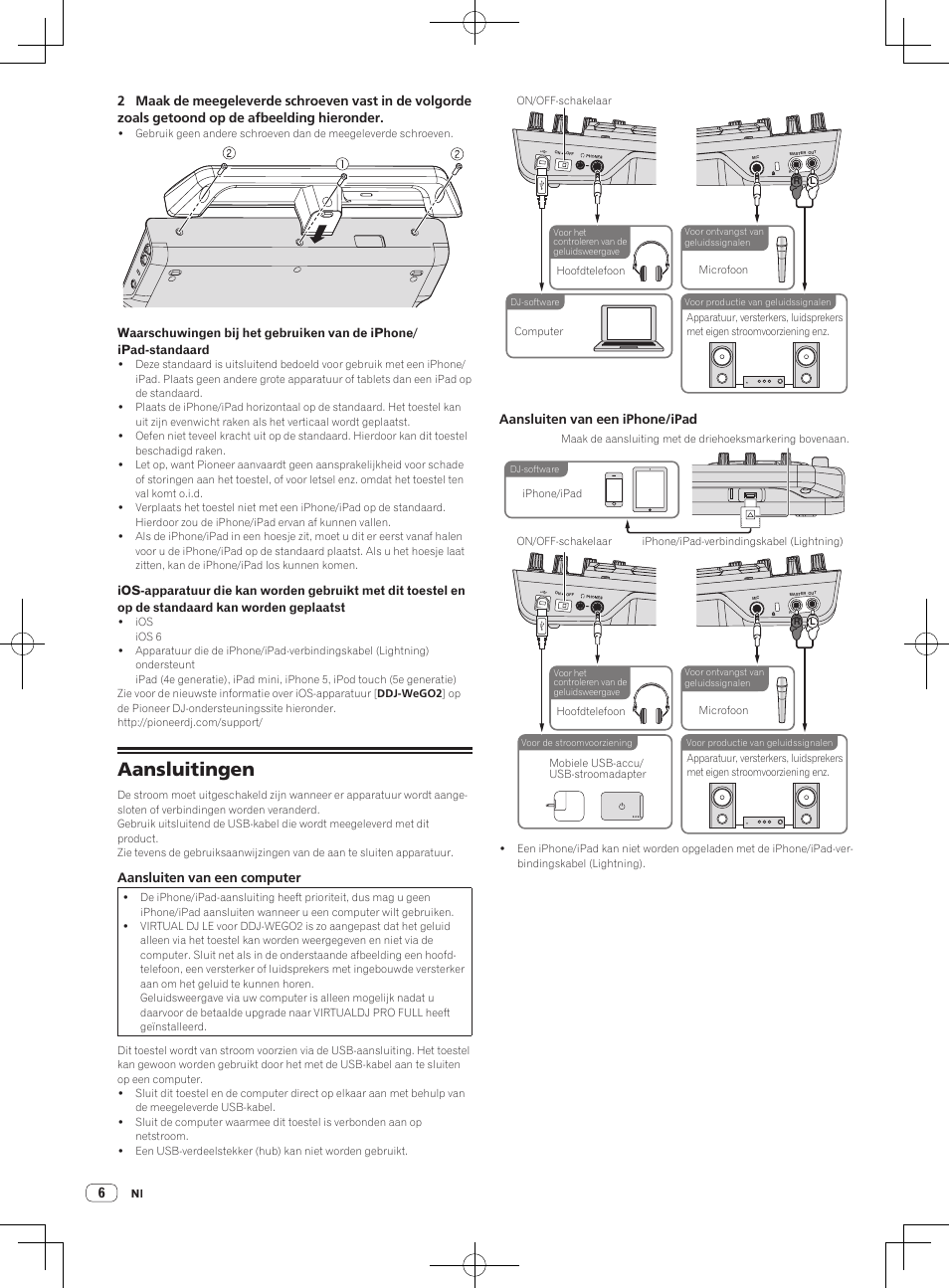 Aansluitingen | Pioneer DDJ-WeGO2 User Manual | Page 48 / 56