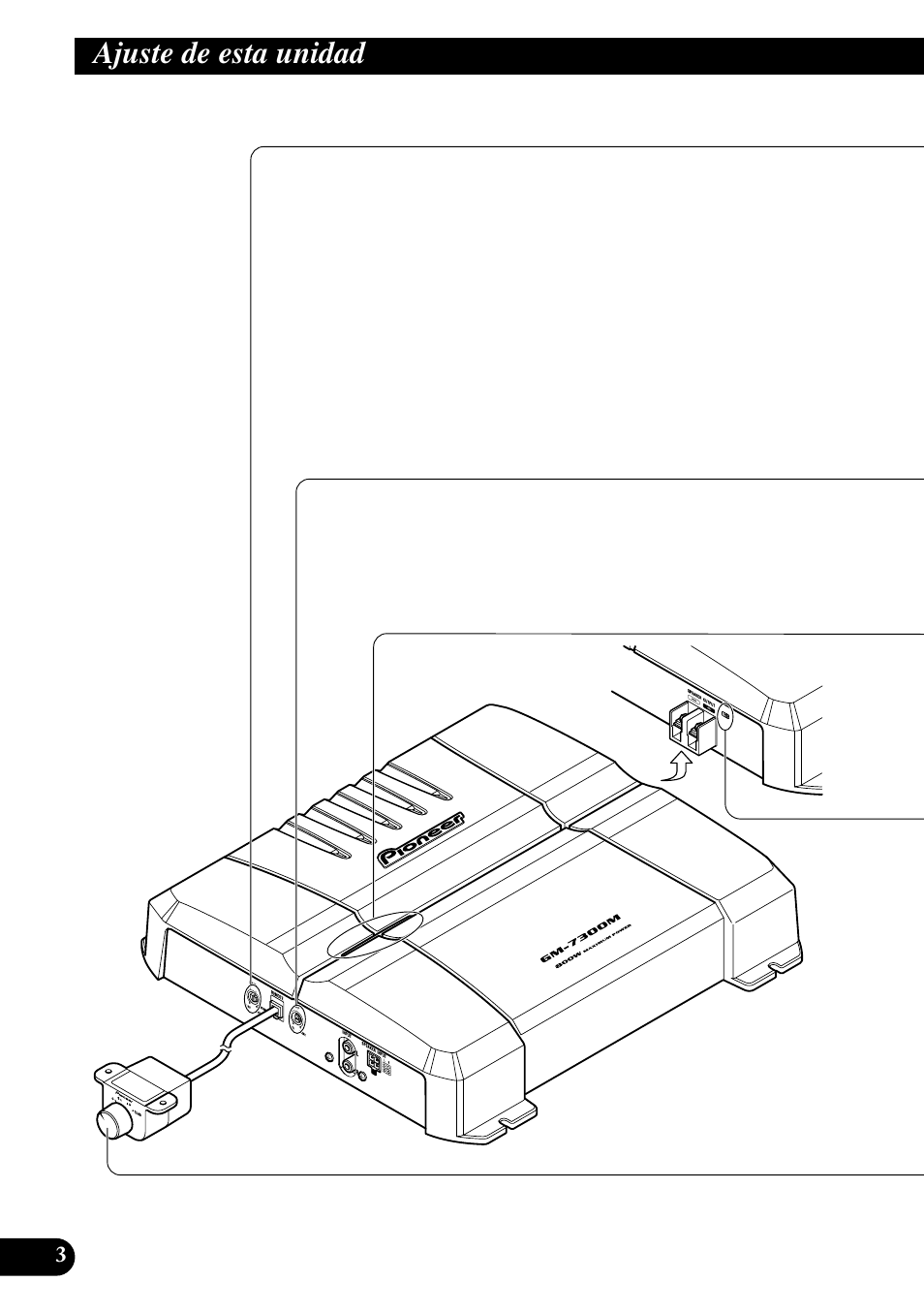 Ajuste de esta unidad | Pioneer GM-7300M User Manual | Page 16 / 85